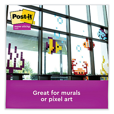Post-it Notes Super Sticky Self-Stick Notes, 3" x 3", Saffron Red, 90 Sheets/Pad, 5 Pads/Pack (MMM6545SSRR)