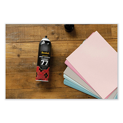 Scotch Super 77 Multipurpose Spray Adhesive, 13.57 oz, Dries Clear