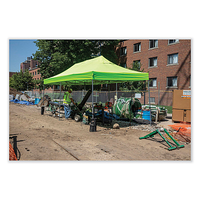 ergodyne Shax 6015C Replacement Pop-Up Tent Canopy for 6015, 10 ft x 20 ft, Polyester, Lime (EGO12916)