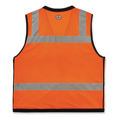 ergodyne GloWear 8253HDZ Class 2 Heavy-Duty Mesh Surveyors Vest, Polyester, 4X-Large/5X-Large, Orange (EGO23319)
