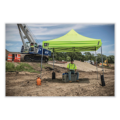ergodyne Shax 6000C Replacement Pop-Up Tent Canopy for 6000, 10 ft x 10 ft, Polyester, Lime (EGO12901)