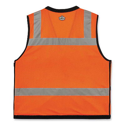 ergodyne GloWear 8253HDZ Class 2 Heavy-Duty Mesh Surveyors Vest, Polyester, 2X-Large/3X-Large, Orange (EGO23317)