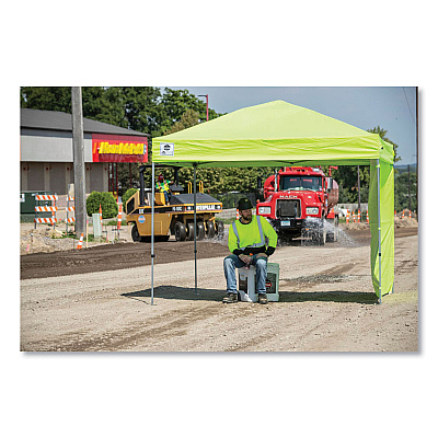 ergodyne Shax 6010C Replacement Pop-Up Tent Canopy for 6010, 10 ft x 10 ft, Polyester, Lime (EGO12911)