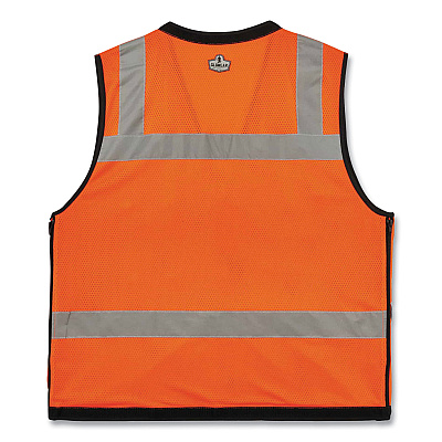 ergodyne GloWear 8253HDZ Class 2 Heavy-Duty Mesh Surveyors Vest, Polyester, Large/X-Large, Orange (EGO23315)