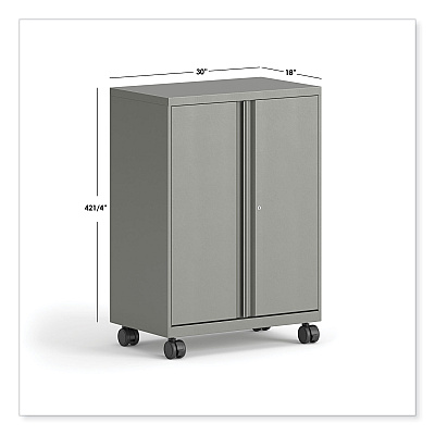 HON Smartlink Mobile Cabinet, 10 Compartments, 30w x 18d x 42.32h, Platinum Metallic (HONSC4330RLT1)