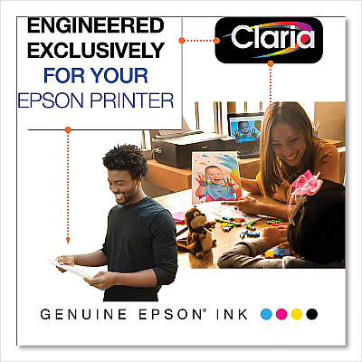 Epson T232520S (T232) Claria Ink, 165 Page-Yield, Cyan/Magenta/Yellow