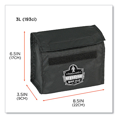 ergodyne Arsenal 5180 Half Mask Respirator Waist Pack, 8.5 x 3.5 x 6.5, Black (EGO13180)