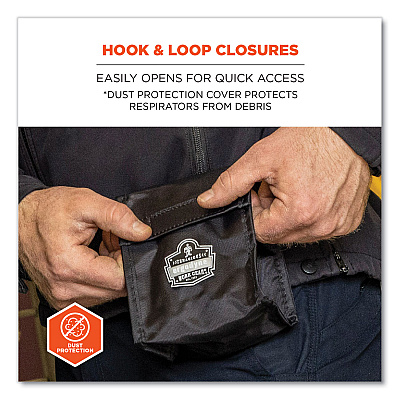 ergodyne Arsenal 5184 Mouthbit Respirator Bag, 5 x 4 x 6.5, Black (EGO13184)