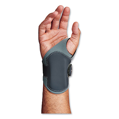 ergodyne ProFlex 4020 Lightweight Wrist Support, X-Small/Small, Fits Left Hand, Gray (EGO70282)