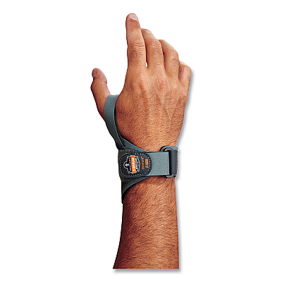 ergodyne ProFlex 4020 Lightweight Wrist Support, X-Small/Small, Fits Left Hand, Gray (EGO70282)