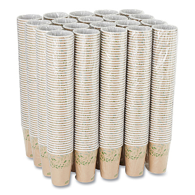 Dixie EcoSmart Recycled Hot/Cold Cups, 16 oz, Kraft Paper, 1,000/Carton (DXE2346R)