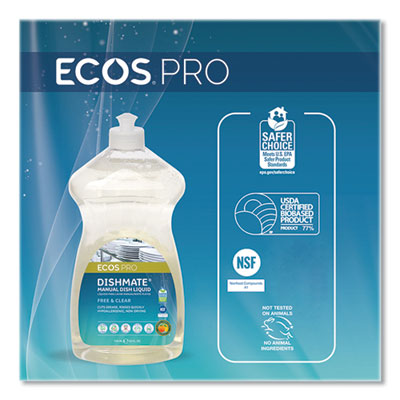 ECOS PRO Dishmate Manual Dish Liquid, 25 oz Bottle (EOPPL97216)