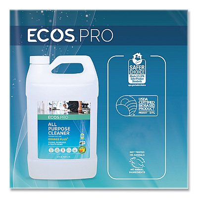 ECOS PRO Orange Plus All Purpose Cleaner and Degreaser, Citrus Scent, 1 gal Bottle (EOPPL970604)