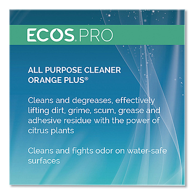 ECOS PRO Orange Plus All Purpose Cleaner and Degreaser, Citrus Scent, 1 gal Bottle (EOPPL970604)