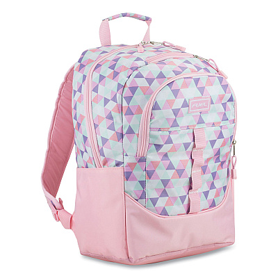 FUEL Geometric Backpack, Fits Device Up to 15.9", 12.5 x 7.63 x 18, Pink/Purple (FUE119250STCL6)