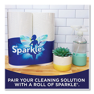 Sparkle Pick-A-Size Perforated Kitchen Double Roll Towels with Thirst Pockets, 2-Ply, 11 x 6, White, 110 Sheets/Roll, 24 Rolls/Pack (GPC2226450)