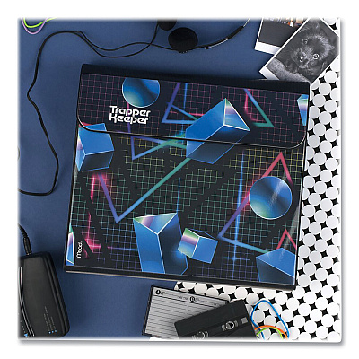 Mead Trapper Keeper 3-Ring Pocket Binder, 1" Capacity, 11.25 x 12.19, Shapes (MEA260038CQ1ECM)