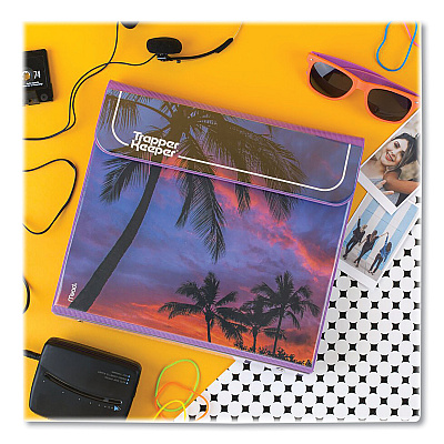 Mead Trapper Keeper 3-Ring Pocket Binder, 1" Capacity, 11.25 x 12.19, Palm Trees (MEA260038FDE1EC)