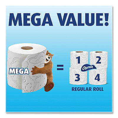 Charmin Ultra Soft Bathroom Tissue, Mega Roll, Septic Safe, 2-Ply, White, 244 Sheets/Roll, 30 Rolls/Pack (PGC01537)