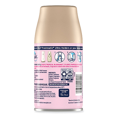 Glade Automatic Air Freshener, Exotic Tropical Blossoms, 6.2 oz, 4/Carton (SJN344755)