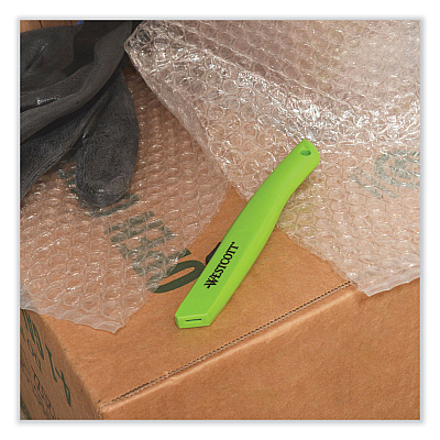 Westcott Safety Ceramic Blade Box Cutter, 0.5" Blade, 6.15" Plastic Handle, Green (ACM17519)