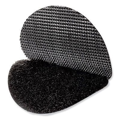 Velcro Industrial Strength Heavy-Duty Fastener, 1.88" dia, Black, 4 Fasteners (VEK90362)