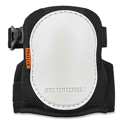 ergodyne ProFlex 377 Lightweight Gel Knee Pads, Smooth Hard Cap, Buckle/Hook and Loop Closure, Black, Pair (EGO18477)