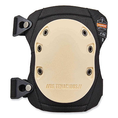 ergodyne ProFlex 325 Non-Marring Rubber Cap Knee Pads, Buckle Closure, One Size Fits Most, Tan Cap, Pair (EGO18325)