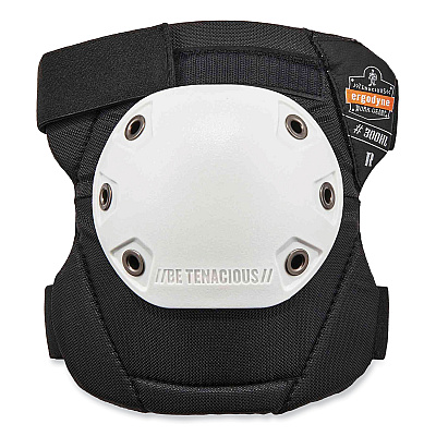 ergodyne ProFlex 300HL Knee Pads, Rounded Hard Cap, Hook and Loop Closure, One Size Fits Most, White Cap, Pair (EGO18301)
