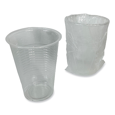 Boardwalk Translucent Plastic Cold Cups, Individually Wrapped, 9 oz, Polypropylene, 1,000/Carton (BWKWRAPCUP)
