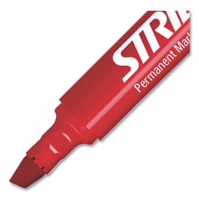StrideMark Permanent Marker, Fine Bullet Tip, Red, 12/Pack (STW22003)