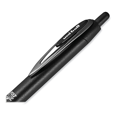 uniball 207 Plus+ Gel Pen, Retractable, Medium 0.7 mm, Black Ink, Black Barrel, 4/Pack (UBC70460)