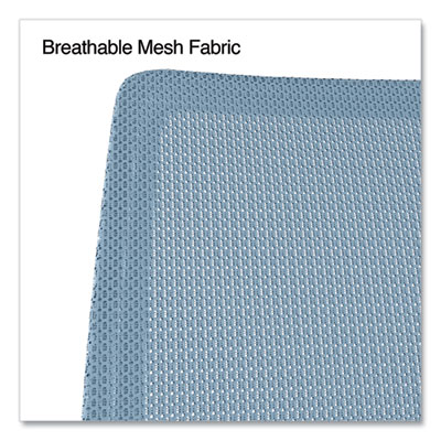 Union & Scale Essentials Mesh Back Fabric Task Chair with Arms, Supports Up to 275 lb, Seafoam Fabric Seat/Mesh Back, White Base (UOS60409)