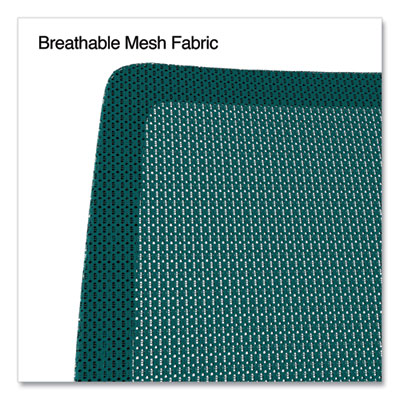 Union & Scale Essentials Mesh Back Fabric Task Chair with Arms, Supports Up to 275 lb, Teal Fabric Seat/Mesh Back, Black Base (UOS60410)