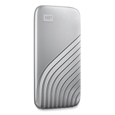 WD MY PASSPORT External Solid State Drive, 1 TB, USB 3.2, Silver (WDCAGF0010BSL)