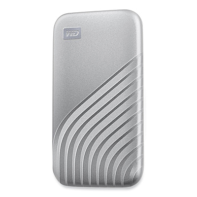 WD MY PASSPORT External Solid State Drive, 1 TB, USB 3.2, Silver (WDCAGF0010BSL)