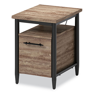Whalen Thomasville Breslyn One-Drawer Vertical File Cabinet, with Shelf, Letter/Legal, Crosscut Hickory, 16" x 20" x 22.2" (WHLBRDFTV)