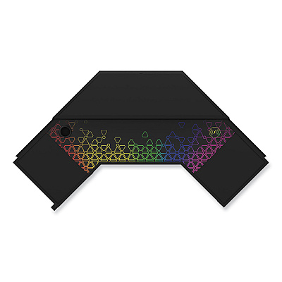 Whalen LevelUp Gear LEET Corner Gaming Desk, 53.25" x 51.75" x 36.75", Onyx (WHLLTCGD)