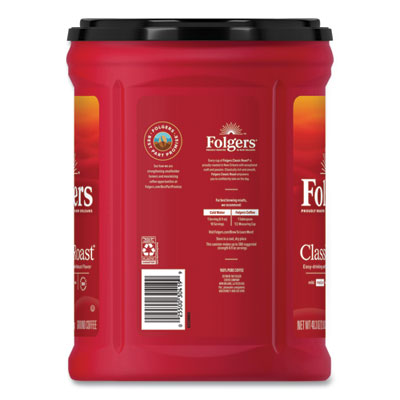 Folgers Coffee, Classic Roast, 40.3 oz Can (FOL0529C)