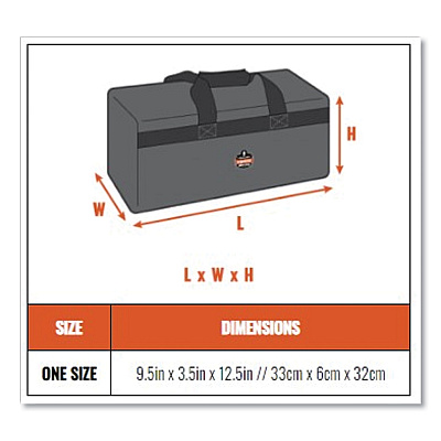 ergodyne Arsenal 5548 Electrician's Synthetic Pouch, 3.5 x 9.5 x 12.5, Polyester, Gray (EGO13648)