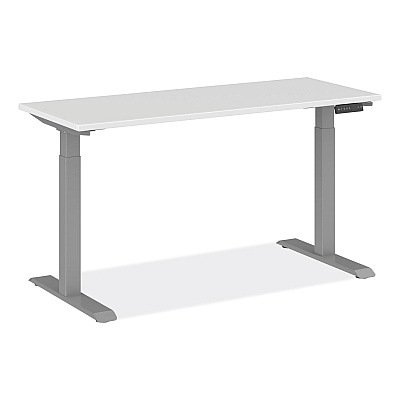 Alera AdaptivErgo Sit-Stand Three-Stage Electric Height-Adjustable Table with Memory Controls, 60 x 24 x 30" to 49", White (ALEHT3SAGBD)