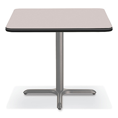NPS Cafe Table, 36w x 36d x 30h, Square Top/X-Base, Gray Nebula Top, Gray Base (NPSCG33636XD1GY)