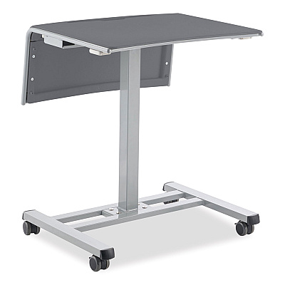 NPS Sit-Stand Student Desk Pro, 23.5" x 19.5" x 28.5" to 41.75", Charcoal Gray (NPSSSDG20)