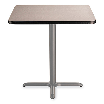 NPS Cafe Table, 36w x 36d x 36h, Square Top/X-Base, Gray Nebula Top, Gray Base (NPSCG33636XC1GY)