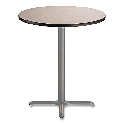 NPS Cafe Table, 36" Diameter x 42h, Round Top/X-Base, Gray Nebula Top, Gray Base (NPSCG13636XB1GY)