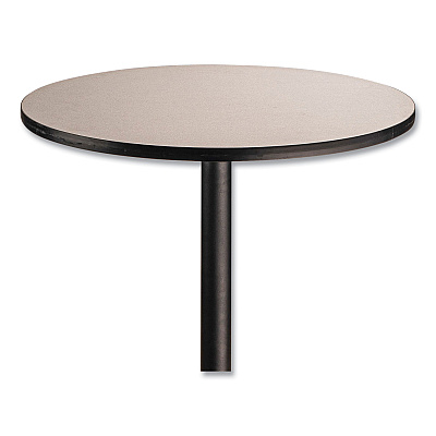 NPS Cafe Table, 36" Diameter x 30h, Round Top/Base, Gray Nebula Top, Black Base (NPSCT13636RD1GY)