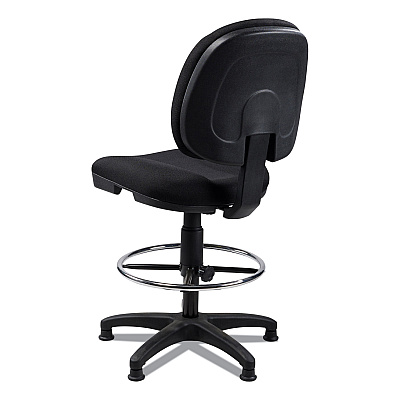 NPS Comfort Task Stool, Supports Up to 300 lb, 24.5" to 34.5" Seat Height, Black Seat, Black Back, Black Base (NPSCTS)