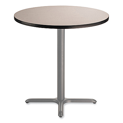 NPS Cafe Table, 36" Diameter x 36h, Round Top/X-Base, Gray Nebula Top, Gray Base (NPSCG13636XC1GY)