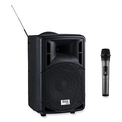 Oklahoma Sound Wireless PA System with Wireless Handheld Microphone, 40 W, Black (NPSPRA8000PRA85)