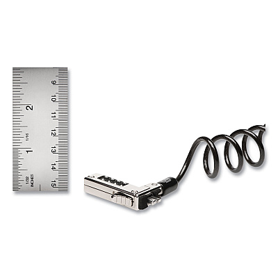 Kensington Slim Portable Combination Lock for Standard Slot, 6 ft Carbon Steel Cable, Black/Silver (K60625WW)